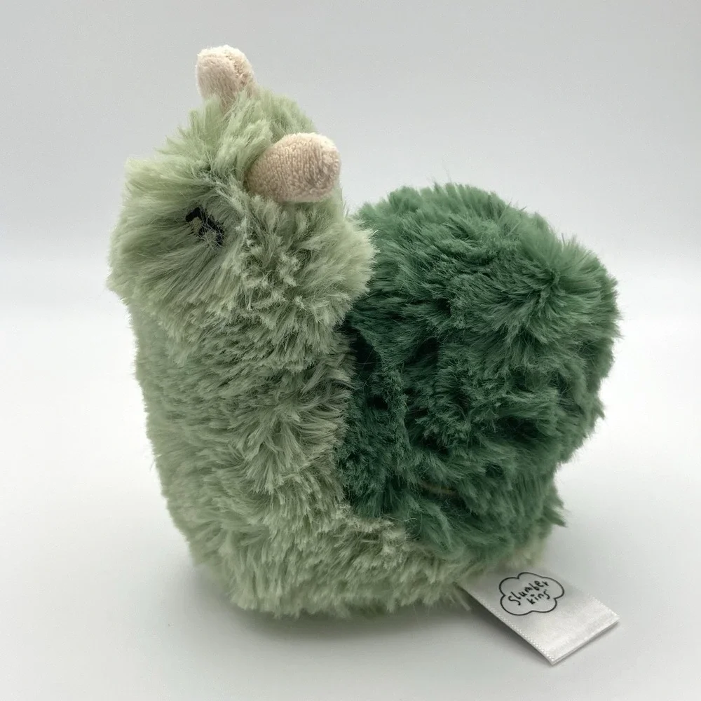 Slumberkins Snail Light Dark Green‎ Bug Soft Miniature Stuffed Animal Plush 4.5